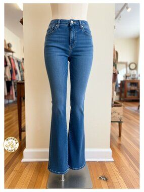 High Waisted Flared Bootcut Stretch Denim Jeans for Women